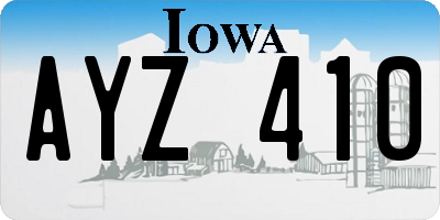 IA license plate AYZ410