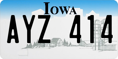 IA license plate AYZ414