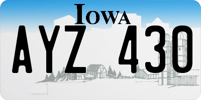 IA license plate AYZ430