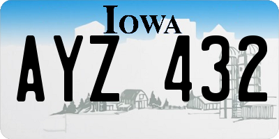 IA license plate AYZ432