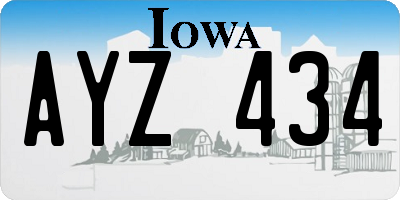 IA license plate AYZ434