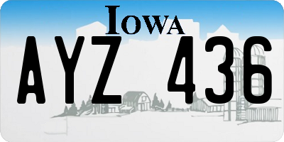 IA license plate AYZ436