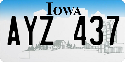 IA license plate AYZ437
