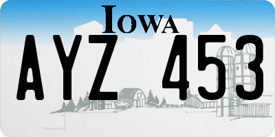 IA license plate AYZ453