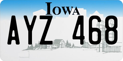 IA license plate AYZ468