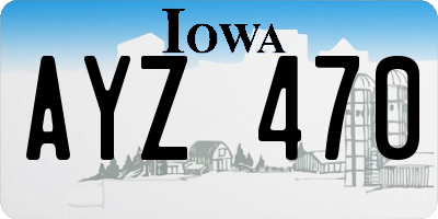 IA license plate AYZ470