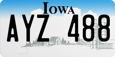 IA license plate AYZ488