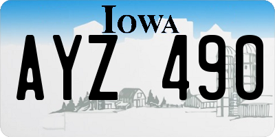 IA license plate AYZ490