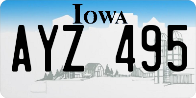 IA license plate AYZ495