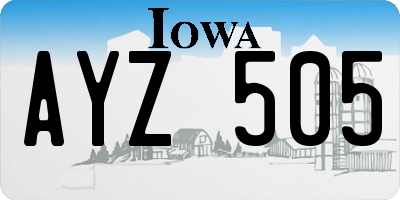 IA license plate AYZ505