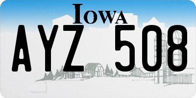 IA license plate AYZ508