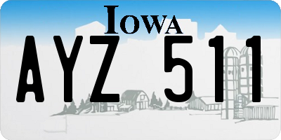 IA license plate AYZ511