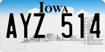 IA license plate AYZ514