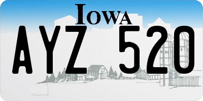 IA license plate AYZ520