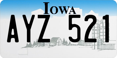 IA license plate AYZ521