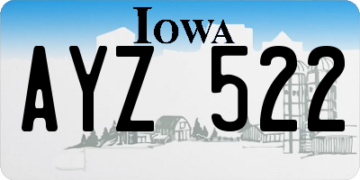 IA license plate AYZ522