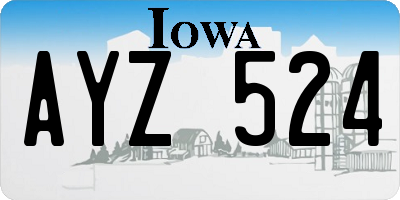 IA license plate AYZ524