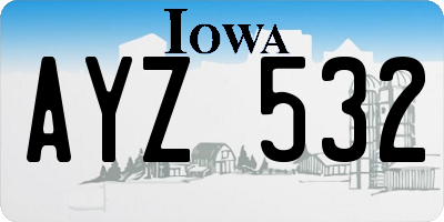 IA license plate AYZ532