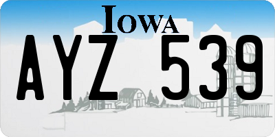 IA license plate AYZ539