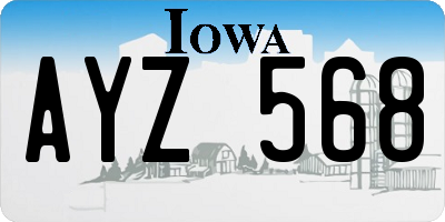 IA license plate AYZ568
