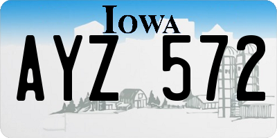 IA license plate AYZ572