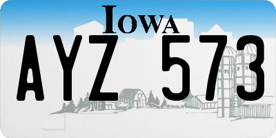 IA license plate AYZ573