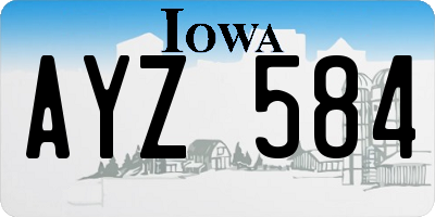 IA license plate AYZ584