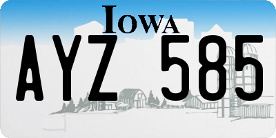IA license plate AYZ585
