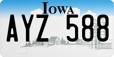 IA license plate AYZ588