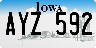IA license plate AYZ592