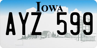 IA license plate AYZ599