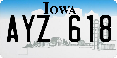IA license plate AYZ618