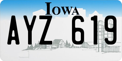 IA license plate AYZ619