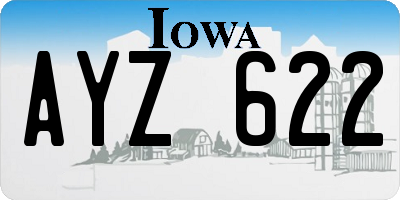 IA license plate AYZ622
