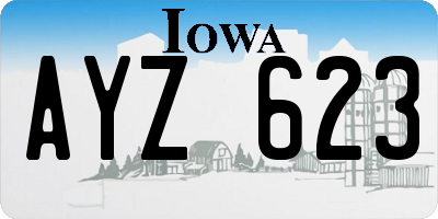 IA license plate AYZ623