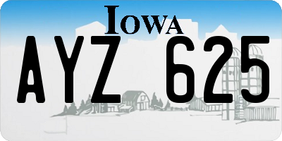 IA license plate AYZ625