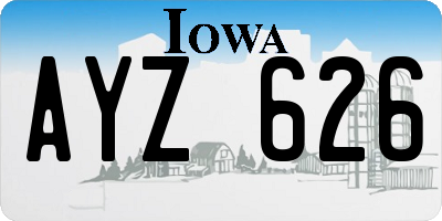 IA license plate AYZ626