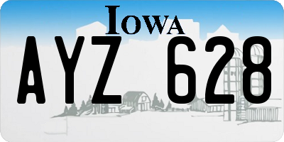IA license plate AYZ628