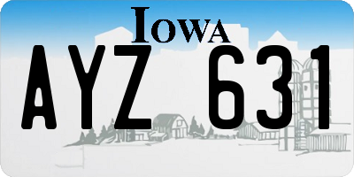 IA license plate AYZ631