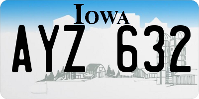 IA license plate AYZ632