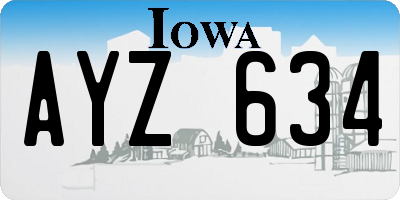 IA license plate AYZ634
