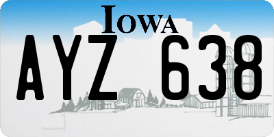 IA license plate AYZ638