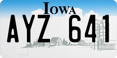 IA license plate AYZ641
