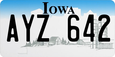 IA license plate AYZ642