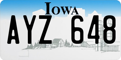IA license plate AYZ648