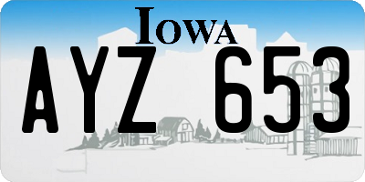 IA license plate AYZ653