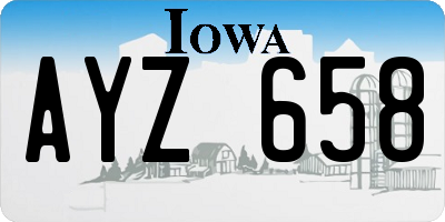 IA license plate AYZ658