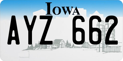 IA license plate AYZ662