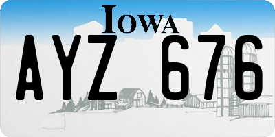 IA license plate AYZ676