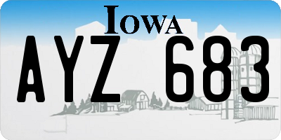 IA license plate AYZ683